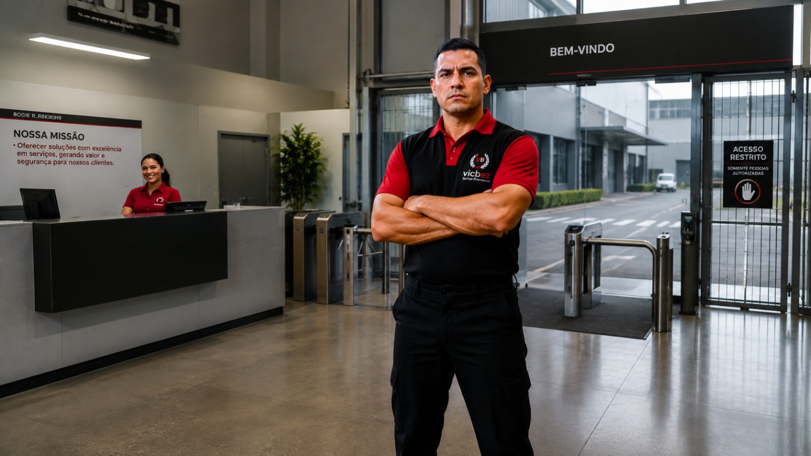 Profissional Vicbez em ambiente corporativo